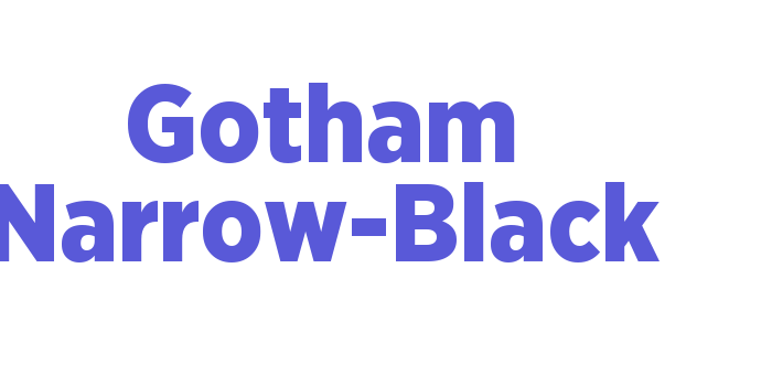 Gotham Narrow-Black Font