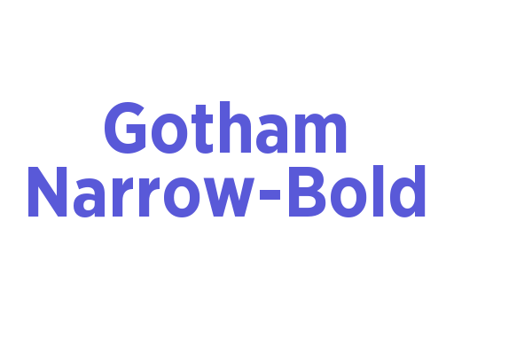 Gotham Narrow-Bold Font