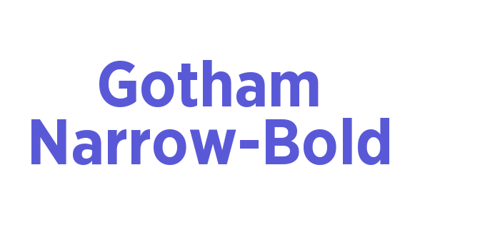 Gotham Narrow-Bold Font Download