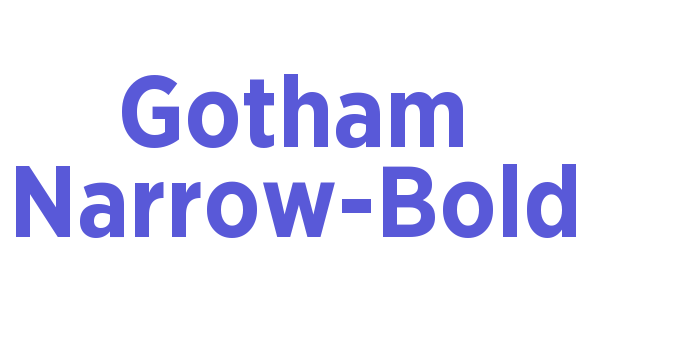 Gotham Narrow-Bold Font