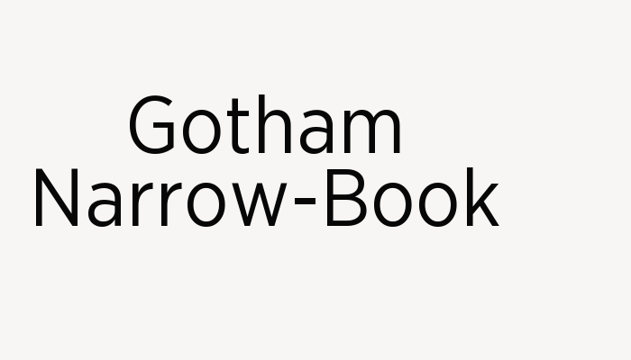 Gotham Narrow-Book font download