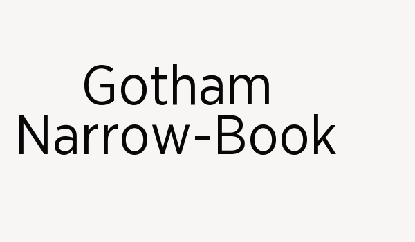 Gotham Narrow-Book Font