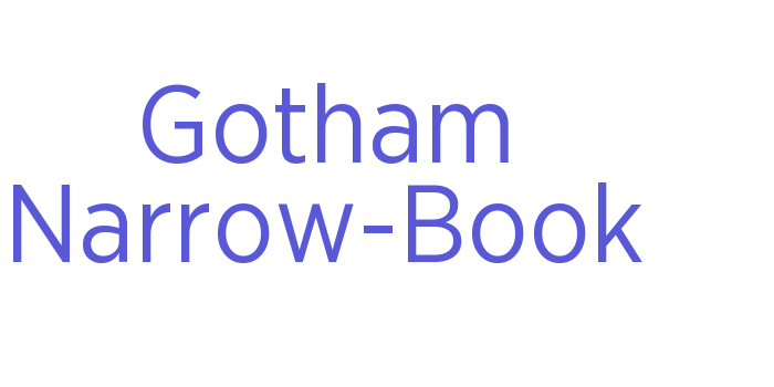 Gotham Narrow-Book Font