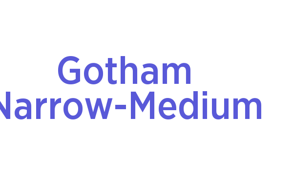 Gotham Narrow-Medium Font