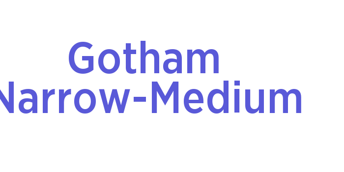 Gotham Narrow-Medium Font Download