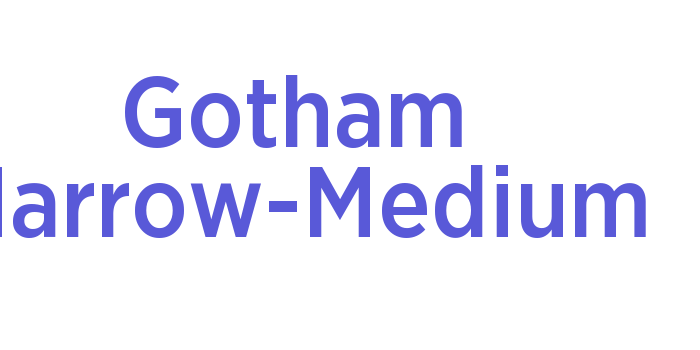 Gotham Narrow-Medium Font