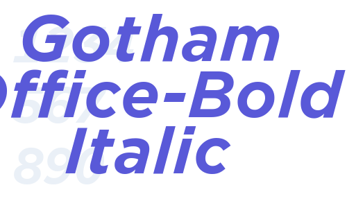 Gotham Office-Bold Italic Font