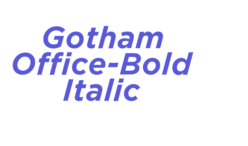 Gotham Office-Bold Italic Font Download