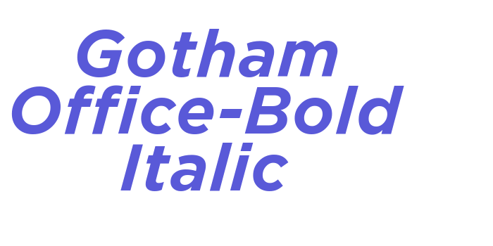 Gotham Office-Bold Italic Font Download