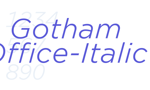 Gotham Office-Italic Font