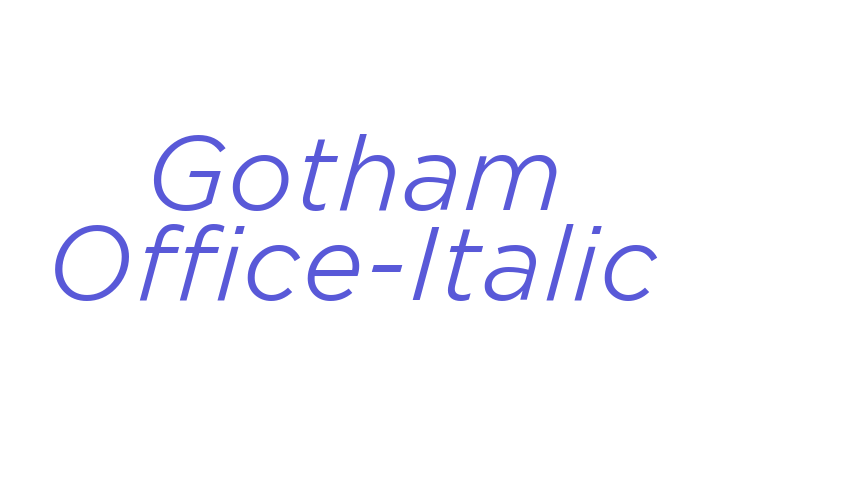 Gotham Office-Italic Font Download