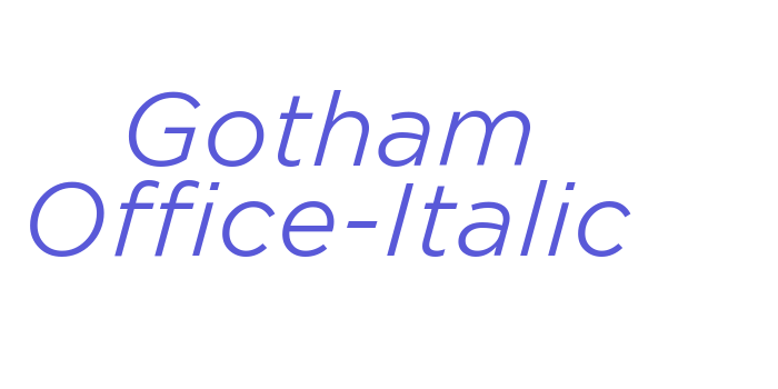 Gotham Office-Italic Font Download