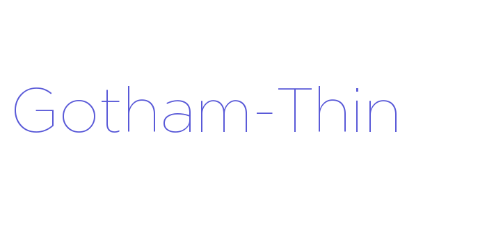 Gotham-Thin Font Download