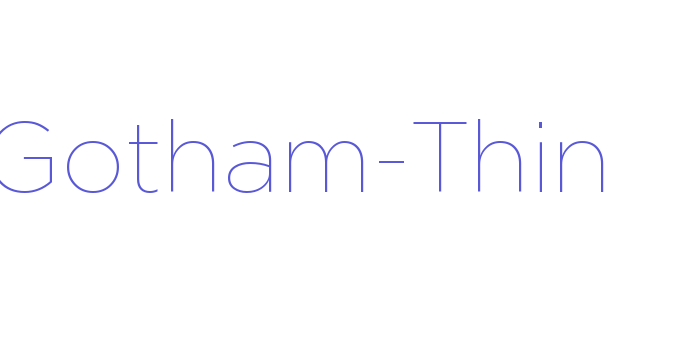 Gotham-Thin Font