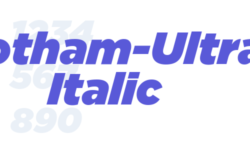 Gotham-Ultra Italic Font Download