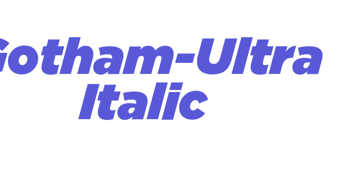 Gotham-Ultra Italic Font