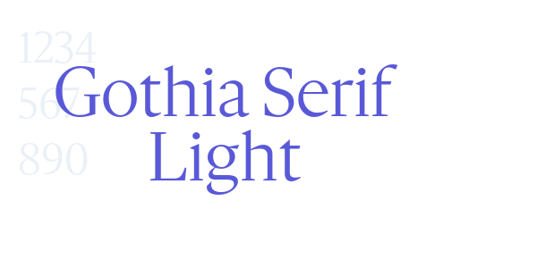 Gothia Serif Light font free