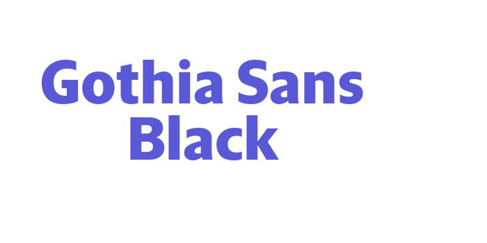 Gothia Sans Black Font Download