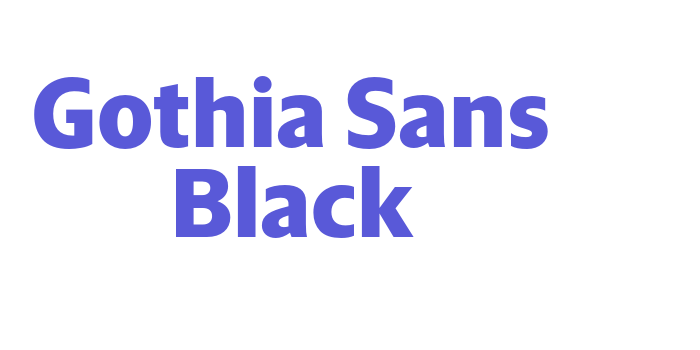 Gothia Sans Black Font