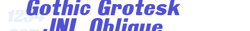 Gothic Grotesk JNL Oblique