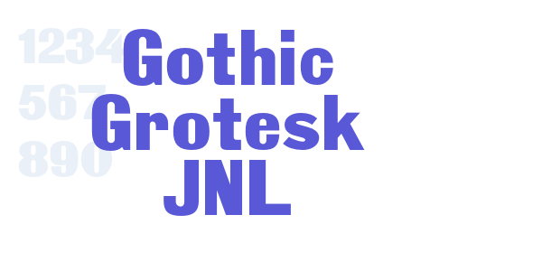 Gothic Grotesk JNL font free