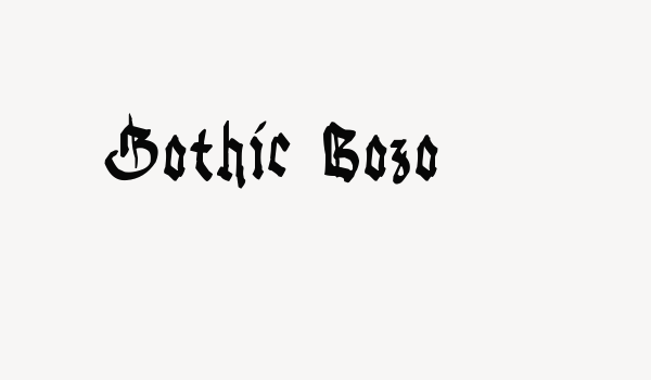 Gothic Bozo Font