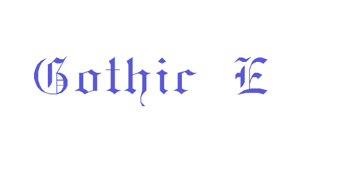 Gothic E Font