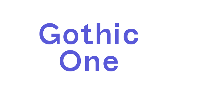 Gothic One Font