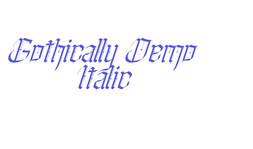 Gothically Demo Italic Font Download