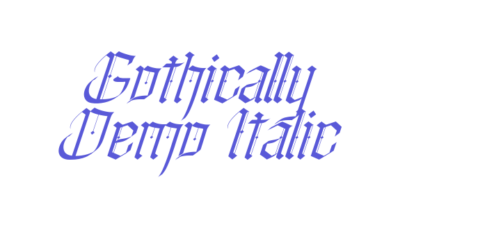 Gothically Demo Italic Font Download