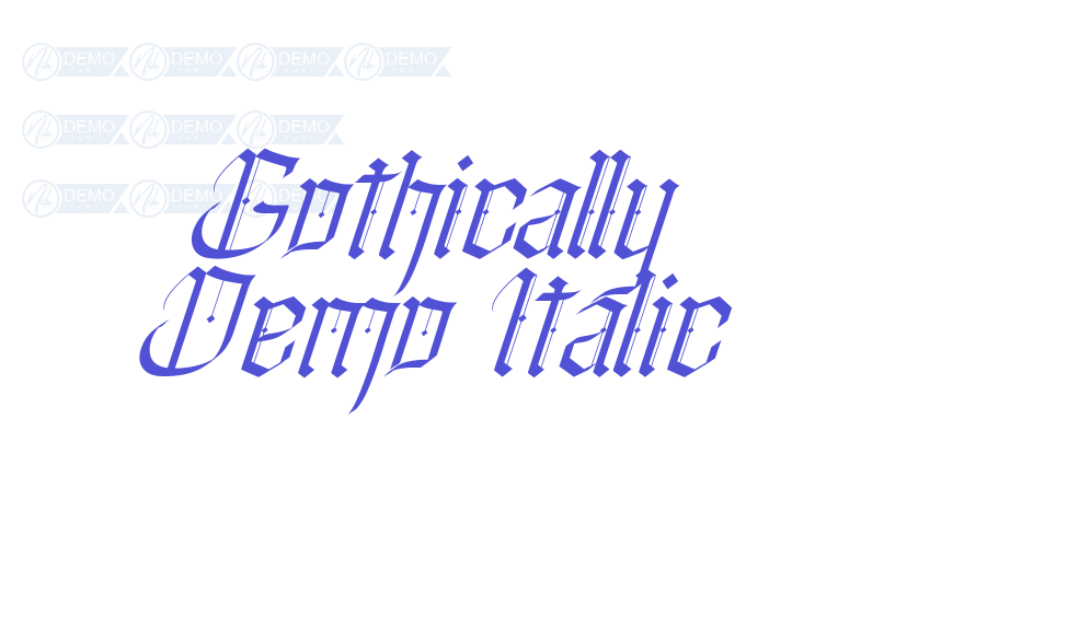 Gothically Demo Italic-font-download