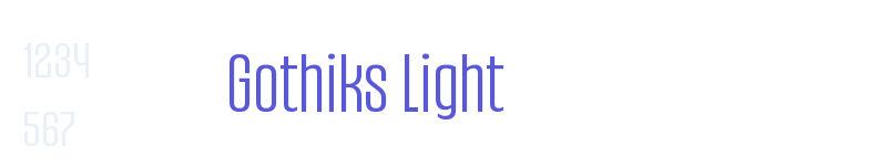 Gothiks Light-related font