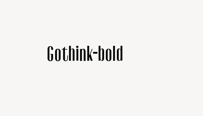 Gothink-bold font download