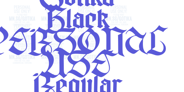 Gotika Black PERSONAL USE Regular font free