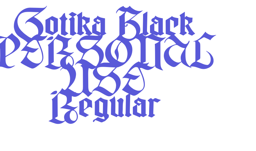 Gotika Black PERSONAL USE Regular Font Download