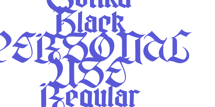 Gotika Black PERSONAL USE Regular Font Download