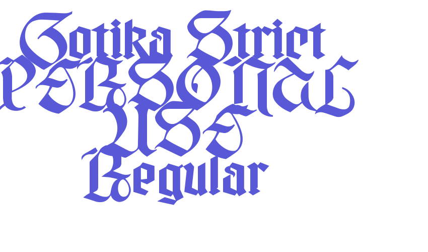 Gotika Strict PERSONAL USE Regular Font Download