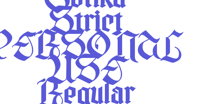 Gotika Strict PERSONAL USE Regular Font Download