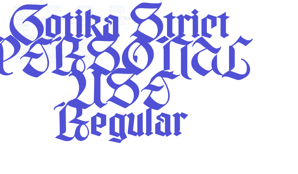 Gotika Strict PERSONAL USE Regular-font-download