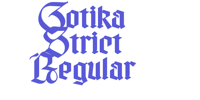 Gotika Strict Regular Font