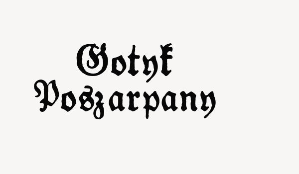 Gotyk Poszarpany Font