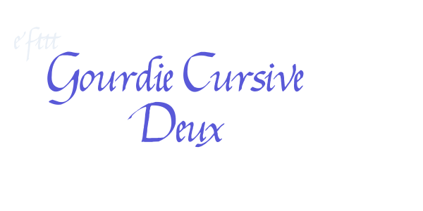 Gourdie Cursive Deux font free