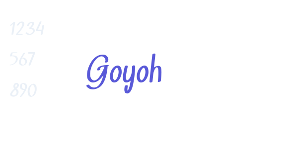 Goyoh font free