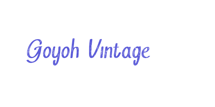 Goyoh Vintage Font Download