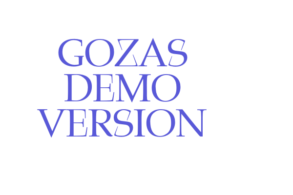 Gozas Demo Version Font