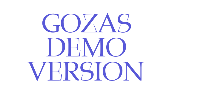 Gozas Demo Version Font Download