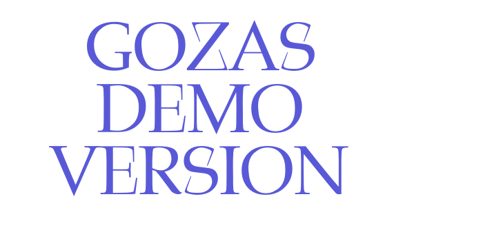 Gozas Demo Version Font