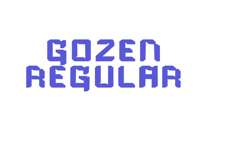 Gozen Regular Font