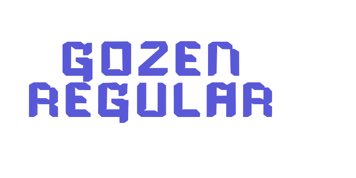 Gozen Regular Font Download