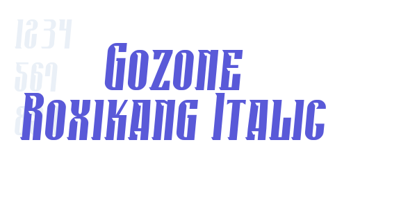 Gozone Roxikang Italic font